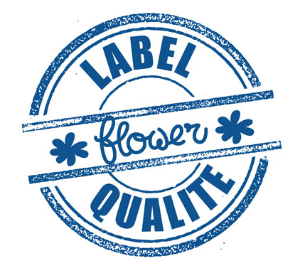 logo label flower qualité